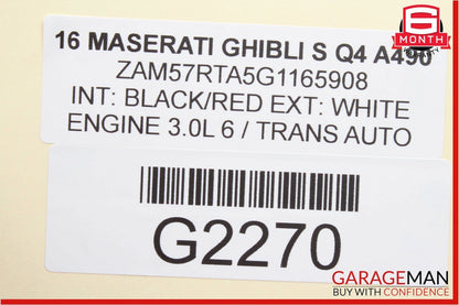 14-17 Maserati Ghibli S Q4 Right Side Fuel Gas Pump Sending Unit Module OEM