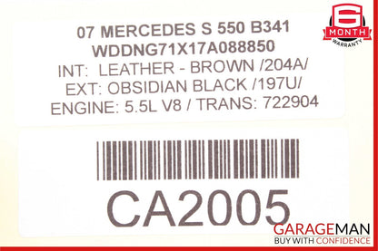 07-14 Mercedes W221 S550 CL550 Headlight Switch Night Vision Control OEM