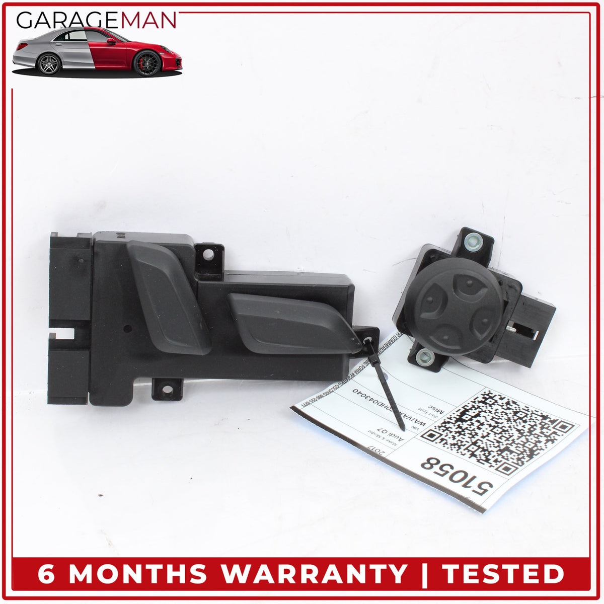 2017-2019 Audi Q7 Front Right Seat Adjustment w/ Lumbar Control Switch Set OEM