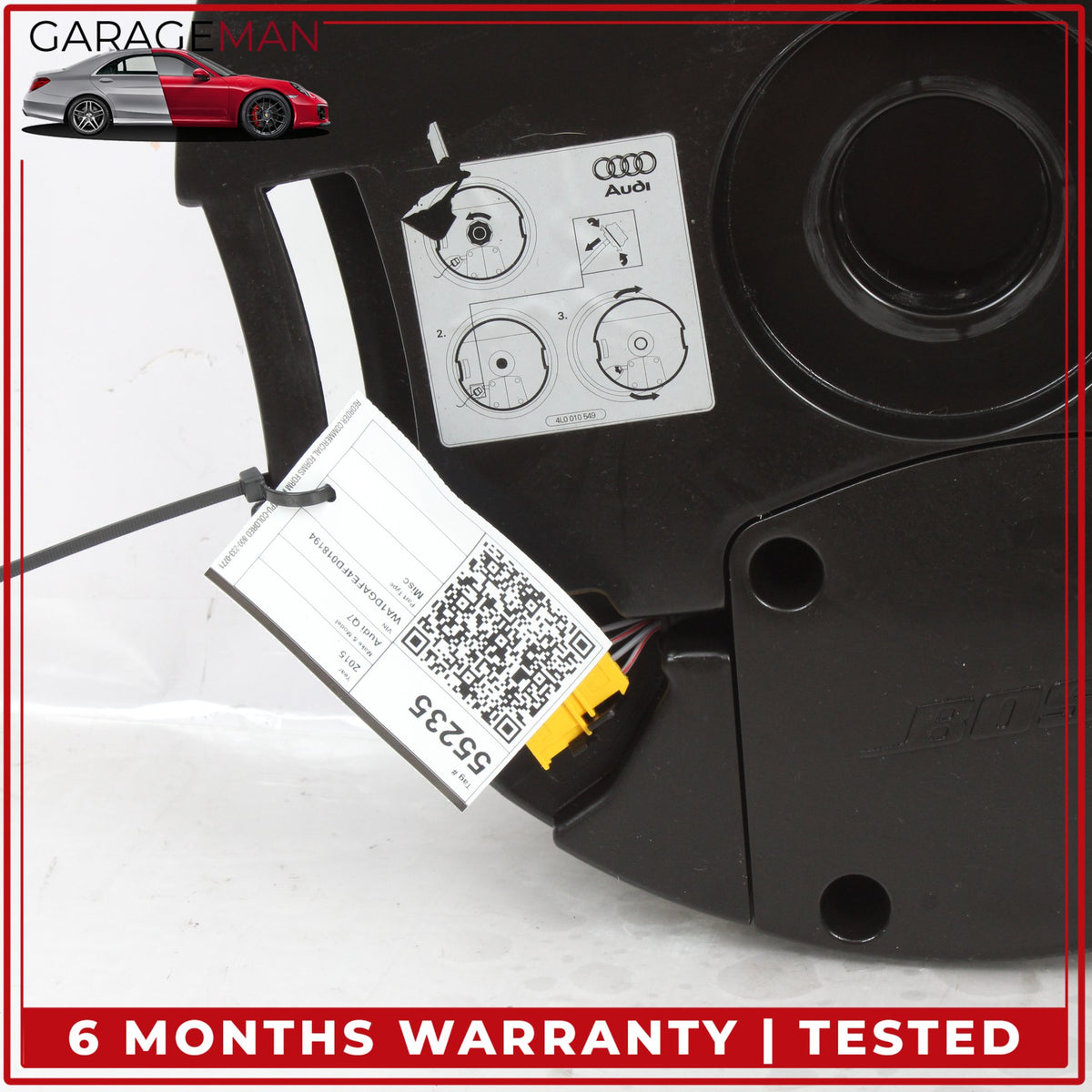 2007-2015 Audi Q7 4L Rear Audio Sound Subwoofer Speaker Bose 4L0035382B OEM