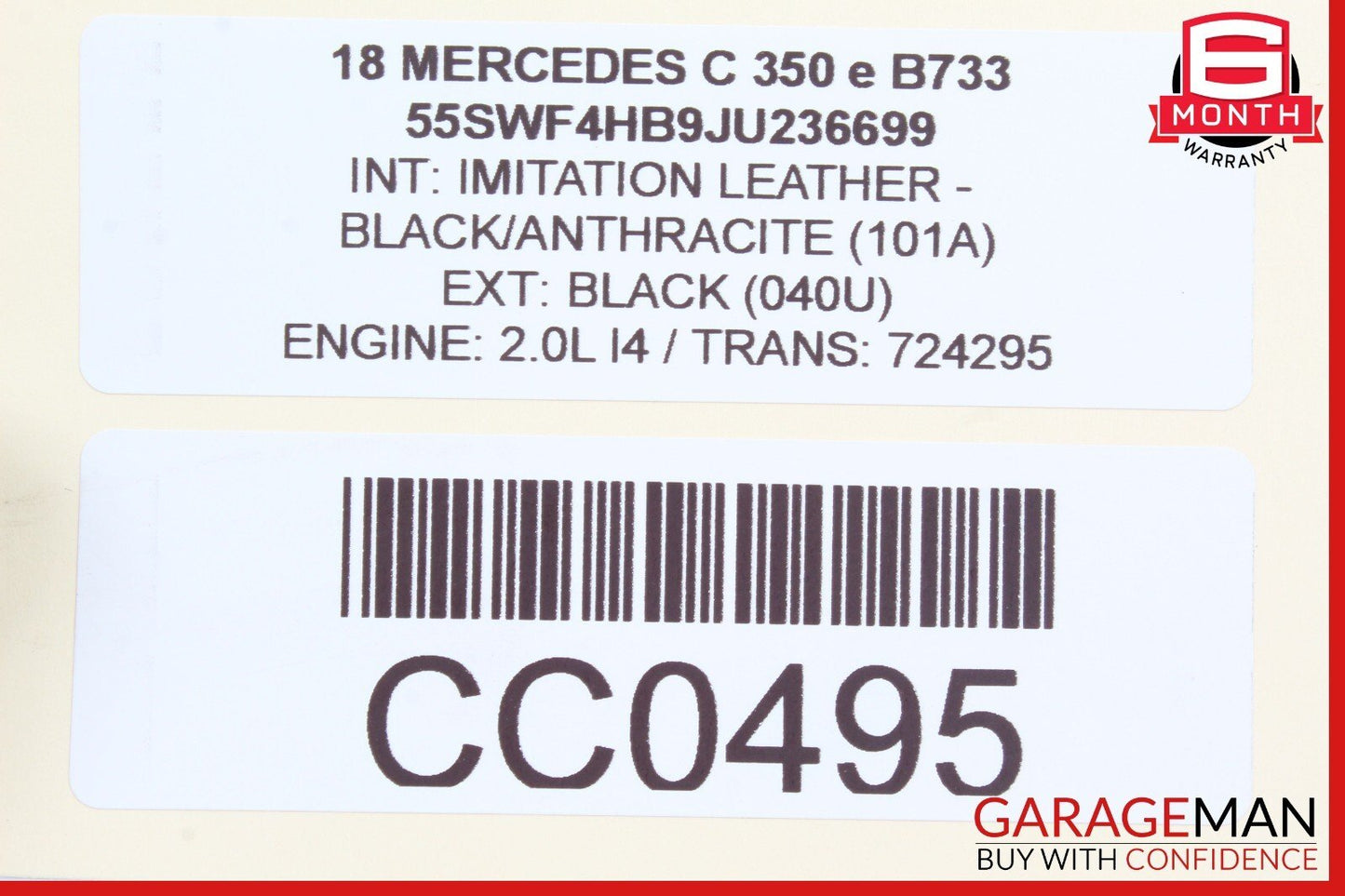 15-18 Mercedes W205 C350e C300 RWD Rear Right Side Axle CV Half Shaft OEM