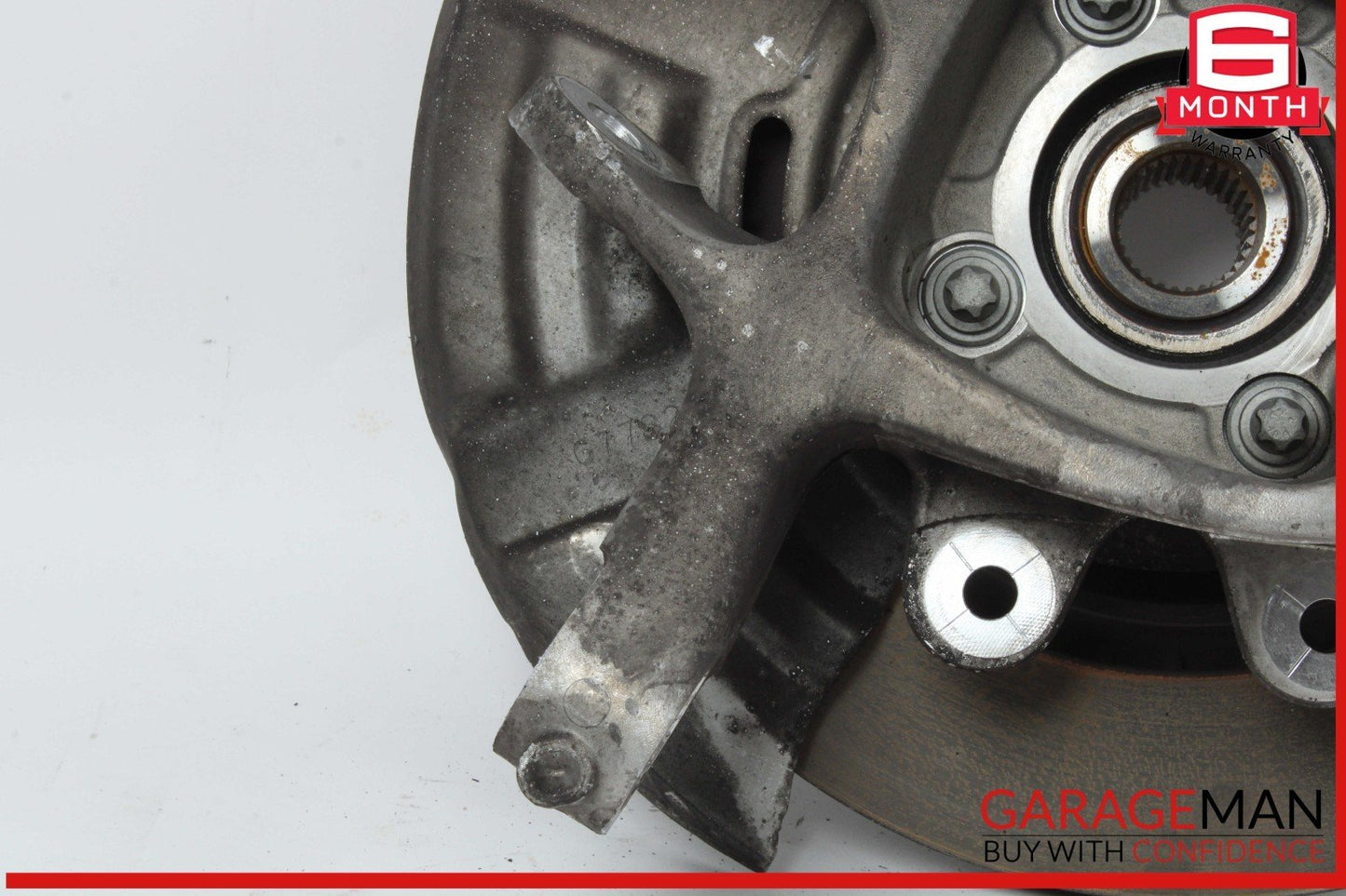 11-16 BMW 528i 535i 550i F10 Rear Right Side Spindle Knuckle w/ Rotor Disc