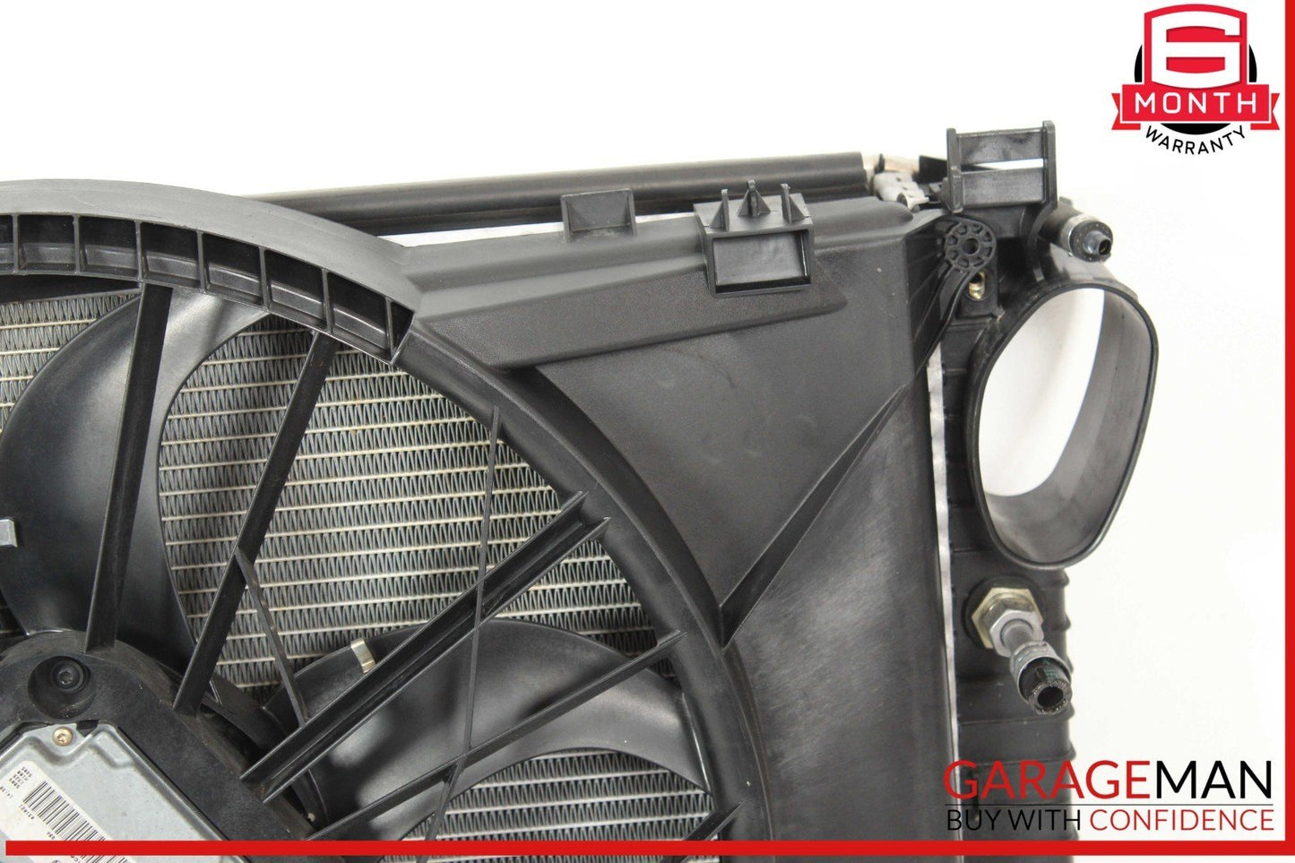 03-06 Mercedes R230 SL500 Engine Motor Cooling Radiator Fan Shroud A/C Condenser