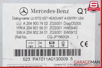 08-11 Mercedes W204 C250 C300 Head Unit Navigation Command Command CD Player OEM
