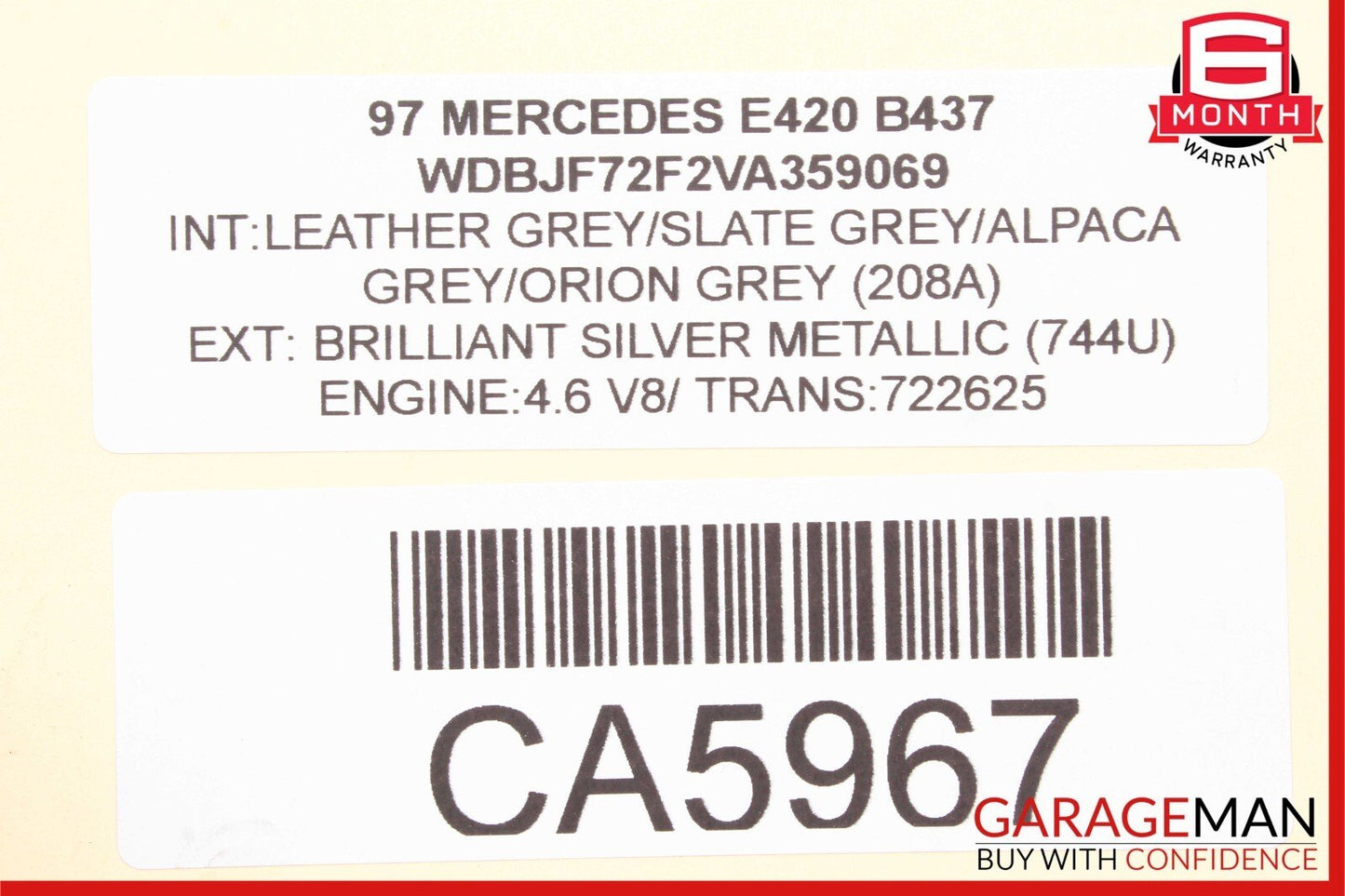 96-02 Mercedes W210 E420 E430 Rear Right Upper Forward Control Arm OEM