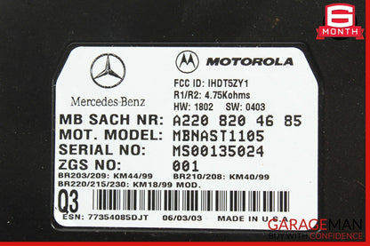 03-09 Mercedes CLK500 CLK55 AMG Motorola Communication Control Module Unit
