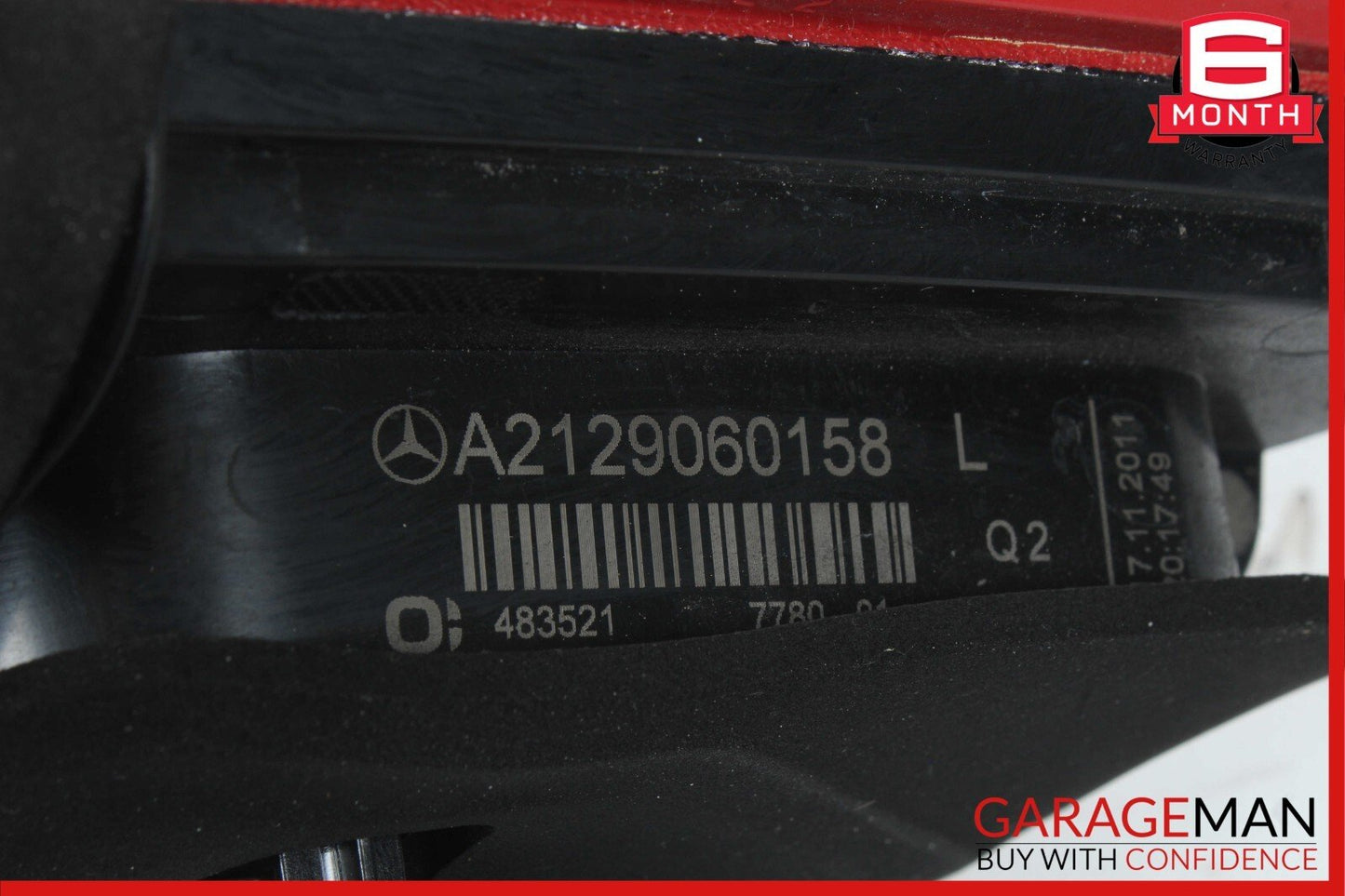 10-13 Mercedes W212 E350 E550 E63 AMG Sedan Rear Left Side Inner Tail Light Lamp