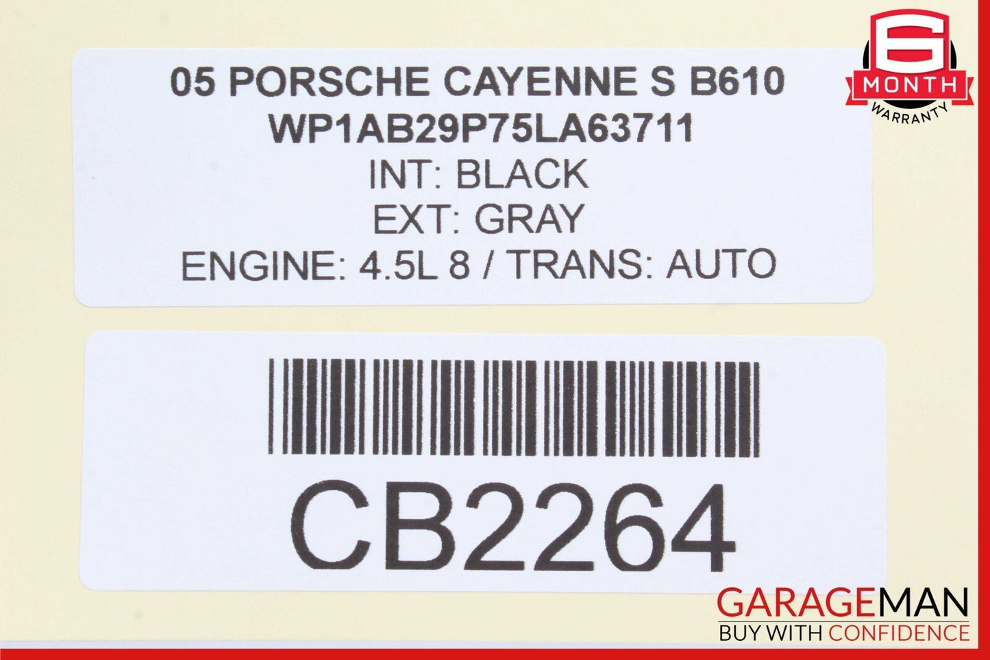 03-06 Porsche Cayenne S 955 4.5L Left Side Exhaust Muffler Tip OEM