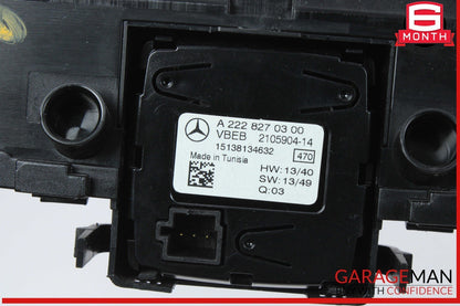 15-18 Mercedes W205 C300 Center Dashboard Hazard Control Switch w/ Clock Assy