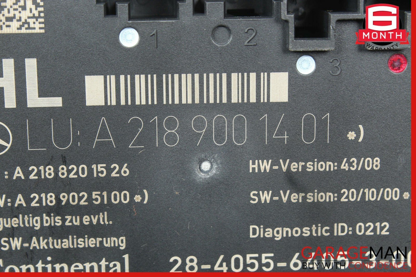 08-15 Mercedes W204 C250 Rear Left Driver Side Door Control Module Q1 OEM