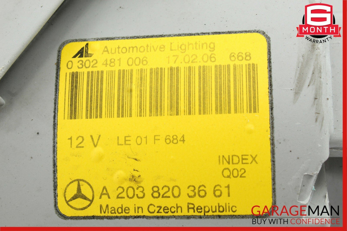 05-07 Mercedes W203 C230 C240 Front Right Side Headlight Light Lamp Halogen OEM