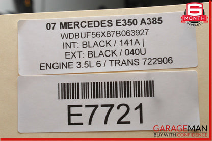 07-09 Mercedes W211 E350 Front Right Sunvisor Sun Visor Shade Cover Suede Gray