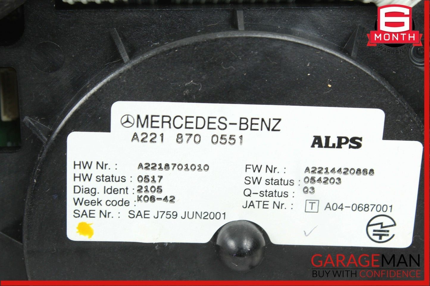 07-09 Mercedes W221 S550 Center Console Multi Function Switch Controller Knob