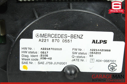 07-09 Mercedes W221 S550 Center Console Multi Function Switch Controller Knob