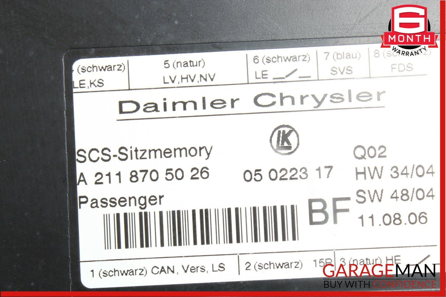 03-11 Mercedes X164 GL450 CLS350 ML550 Front Right Side Seat Control Module OEM
