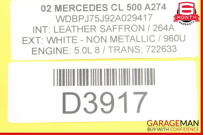 00-06 Mercedes W215 CL500 SL500 Key Less Go Entry Computer Control Module OEM