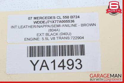 07-14 Mercedes W216 CL550 CL63 AMG Left Driver Side Door Handle Keyless Go OEM