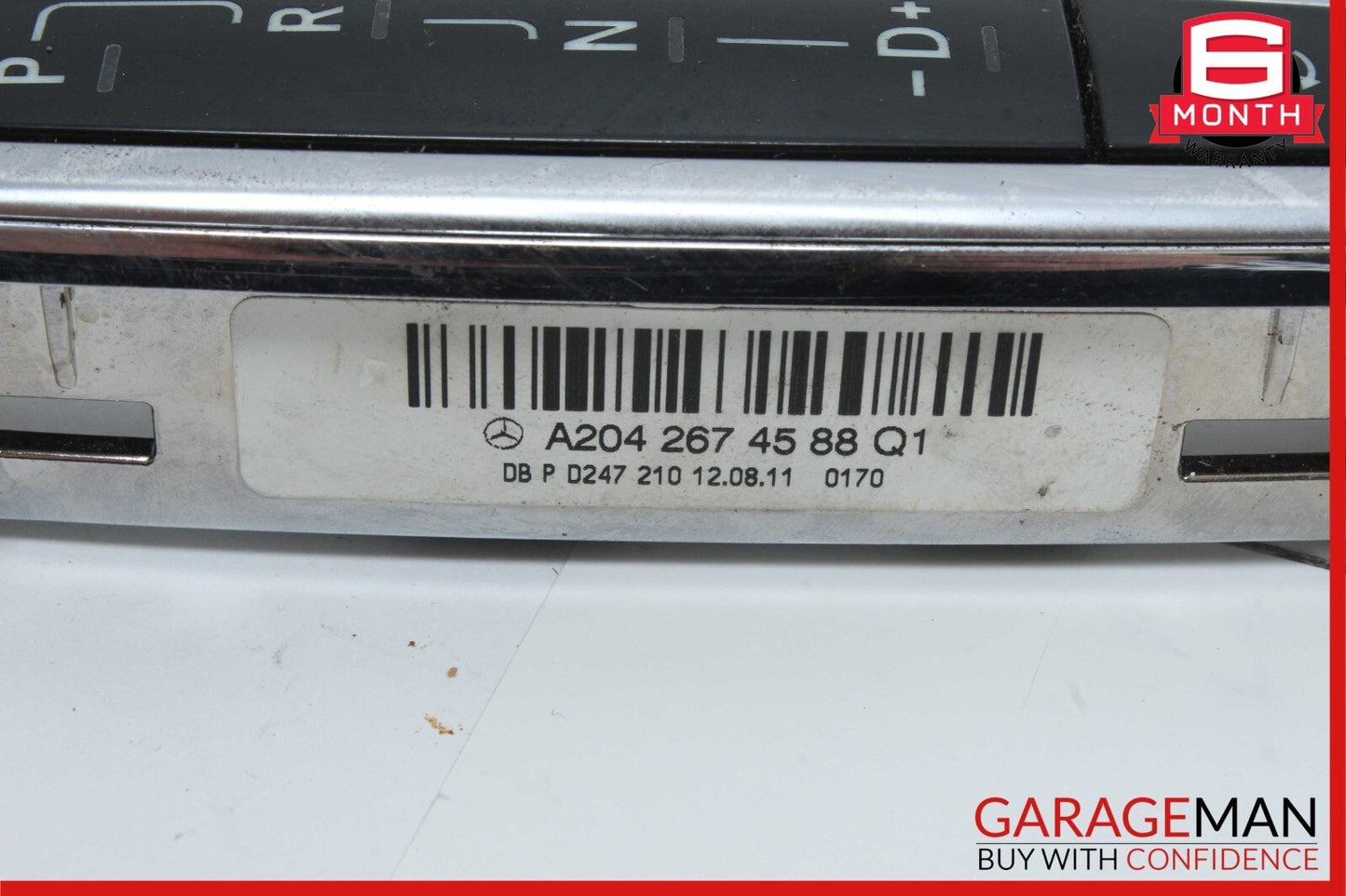 08-14 Mercedes E350 GLK350 C250 Center Console Shift Shifter Bezel Trim Silver