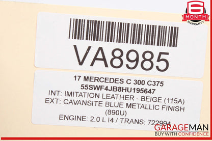 15-20 Mercedes W205 C300 ECU ECM Engine Computer Control Module Unit 2749001600
