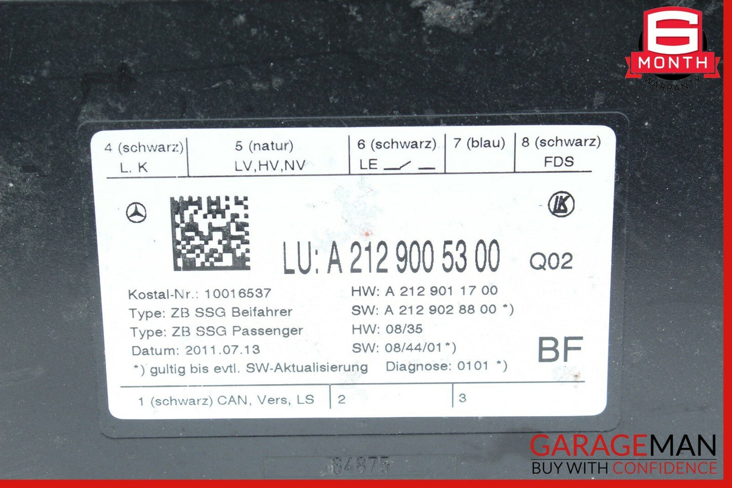 08-20 Mercedes E350 CLS400 SLC300 Front Right Side Seat Control Module Unit