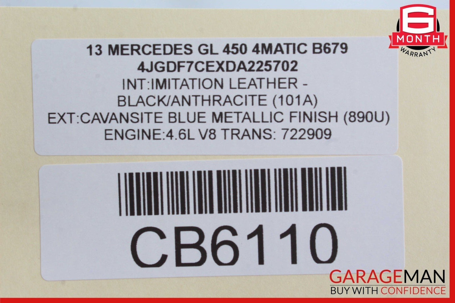 13-16 Mercedes X166 GL450 Trunk Tailgate Release Open Handle w/ Camera OEM