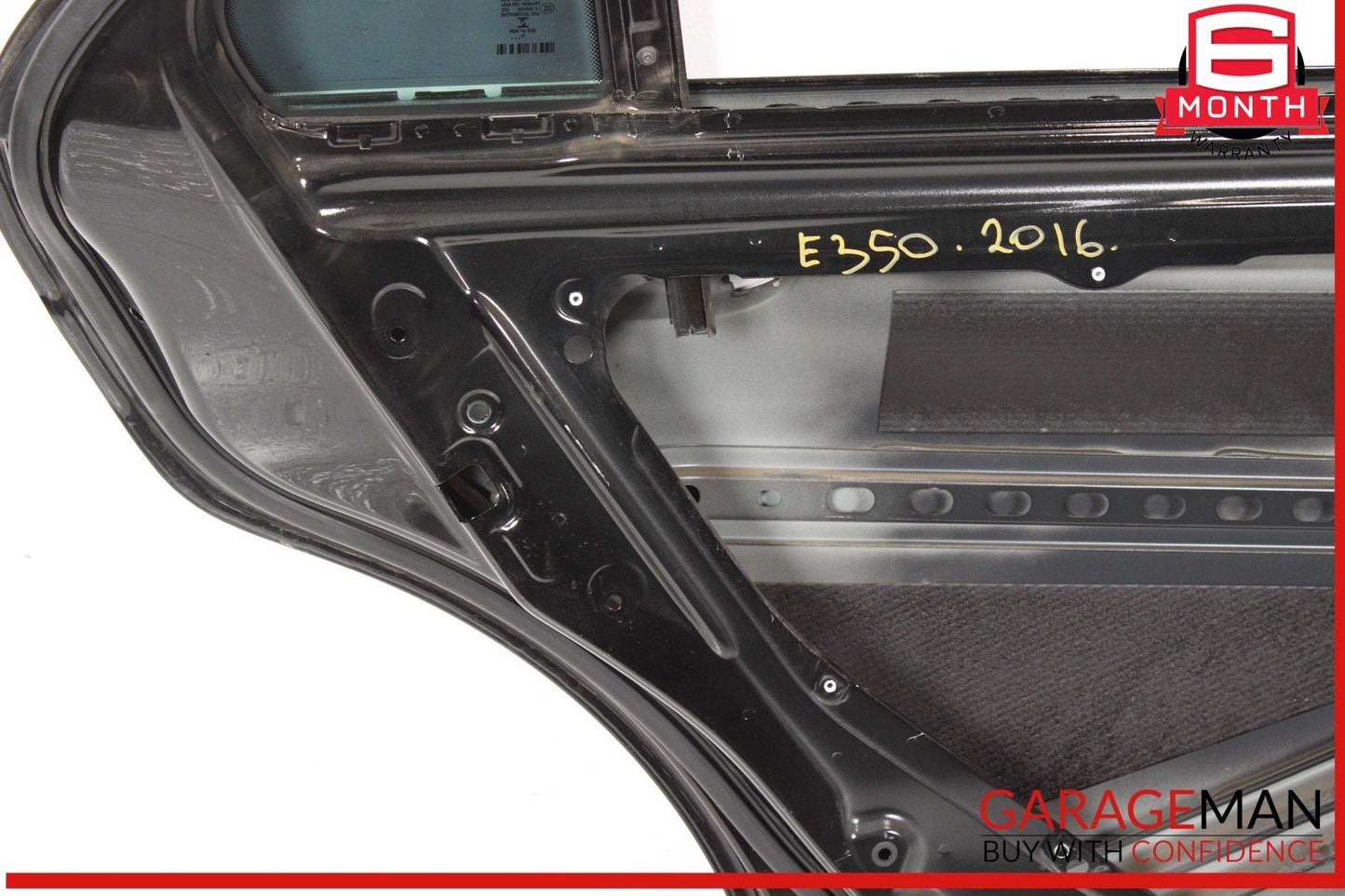 10-16 Mercedes W212 E350 E63 AMG Sedan Rear Left Side Door Shell Black OEM