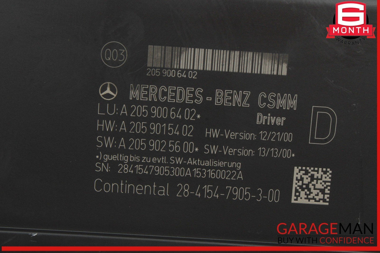 15-20 Mercedes W205 C300 4MATIC Front Left Driver Side Seat Control Module OEM