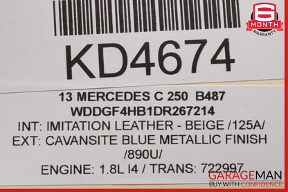 08-18 Mercedes W204 C250 E400 GLK350 Rear Right Side Door Control Module Unit
