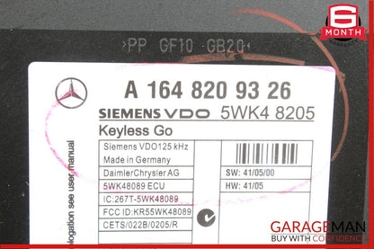 06-12 Mercedes X164 GL450 Keyless Go Entry Control Module 1648209326 OEM