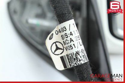 06-10 Mercedes W251 R350 Front Left Driver Side Mirror Door Rear View White OEM