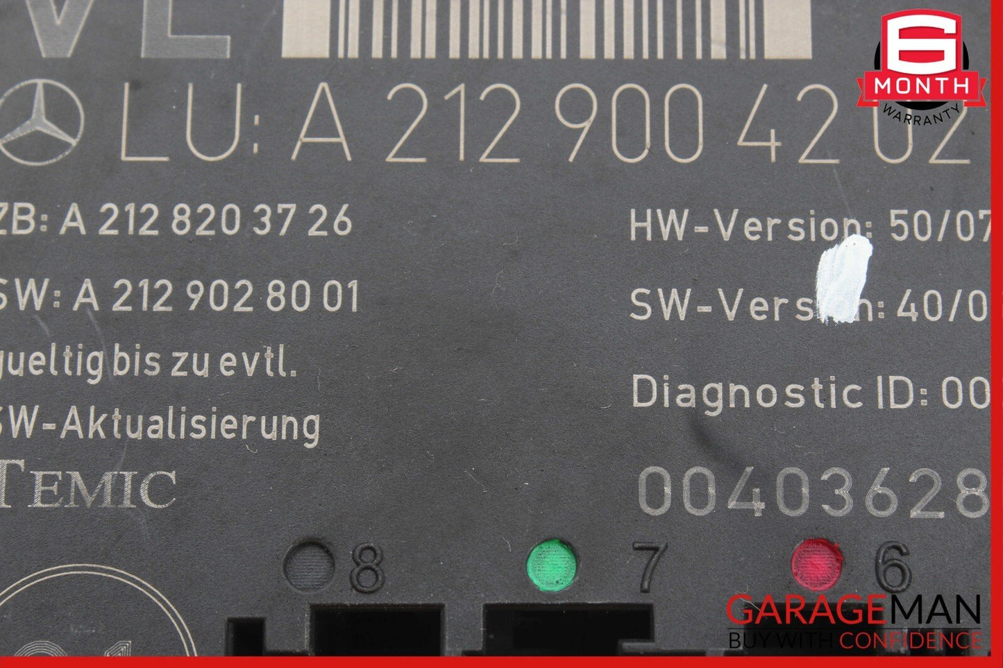 08-18 Mercedes W212 E350 C250 SLK350 Front Left Side Door Control Module OEM