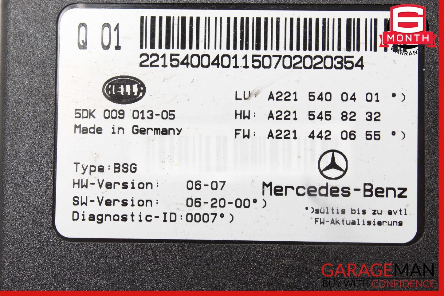07-14 Mercedes W216 CL550 Electric Power Supply Control Fuse Box Module Unit OEM