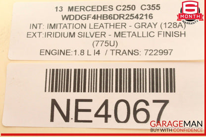 12-14 Mercedes W204 C250 Intercooler Hose Left Driver Side 2045282582 OEM