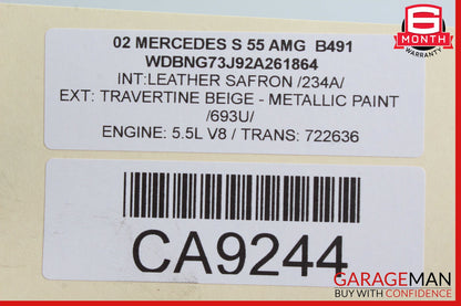 00-06 Mercedes W220 S55 AMG Front Left / Right Transverse Lower Control Arm OEM