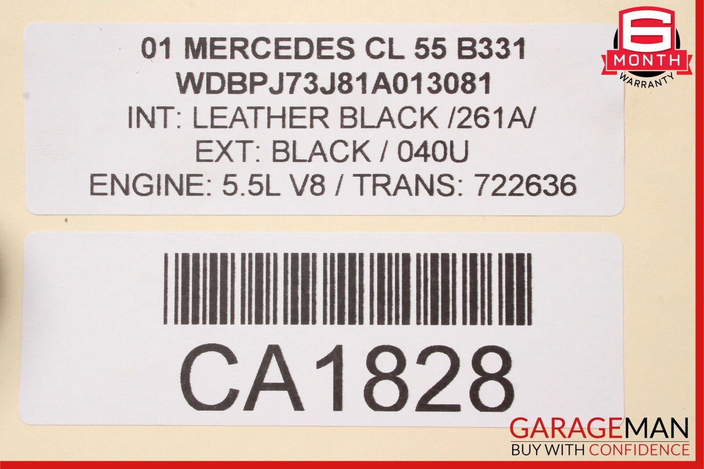 00-06 Mercedes W215 CL55 AMG Front Bumper Reinforcement Impact Crash Bar Rebar