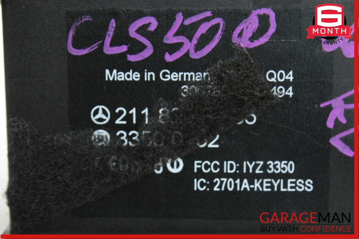03-09 Mercedes W211 E350 E63 AMG CLS550 Rear Door Keyless Go Control Module OEM