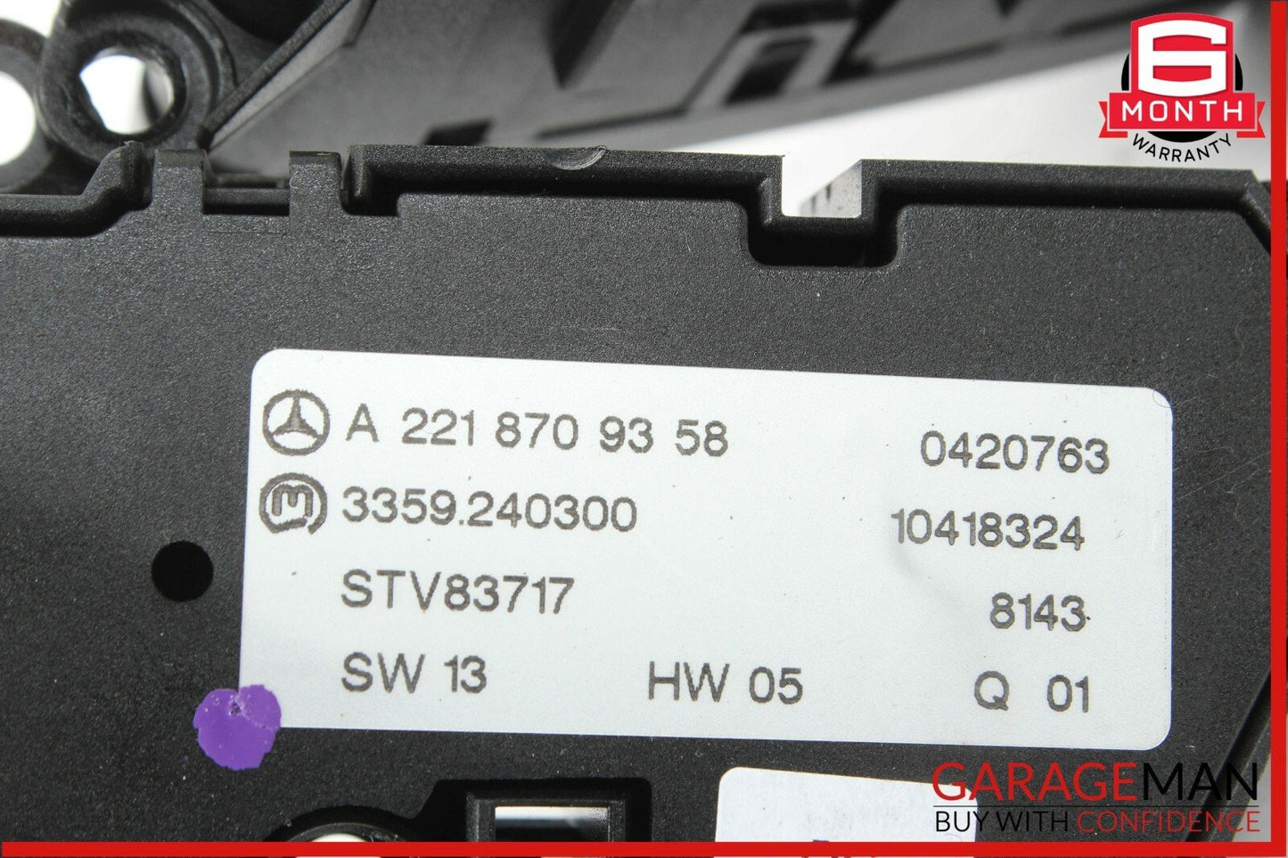 07-13 Mercedes W221 S550 CL63 AMG Front Right Passenger Side Seat Control OEM