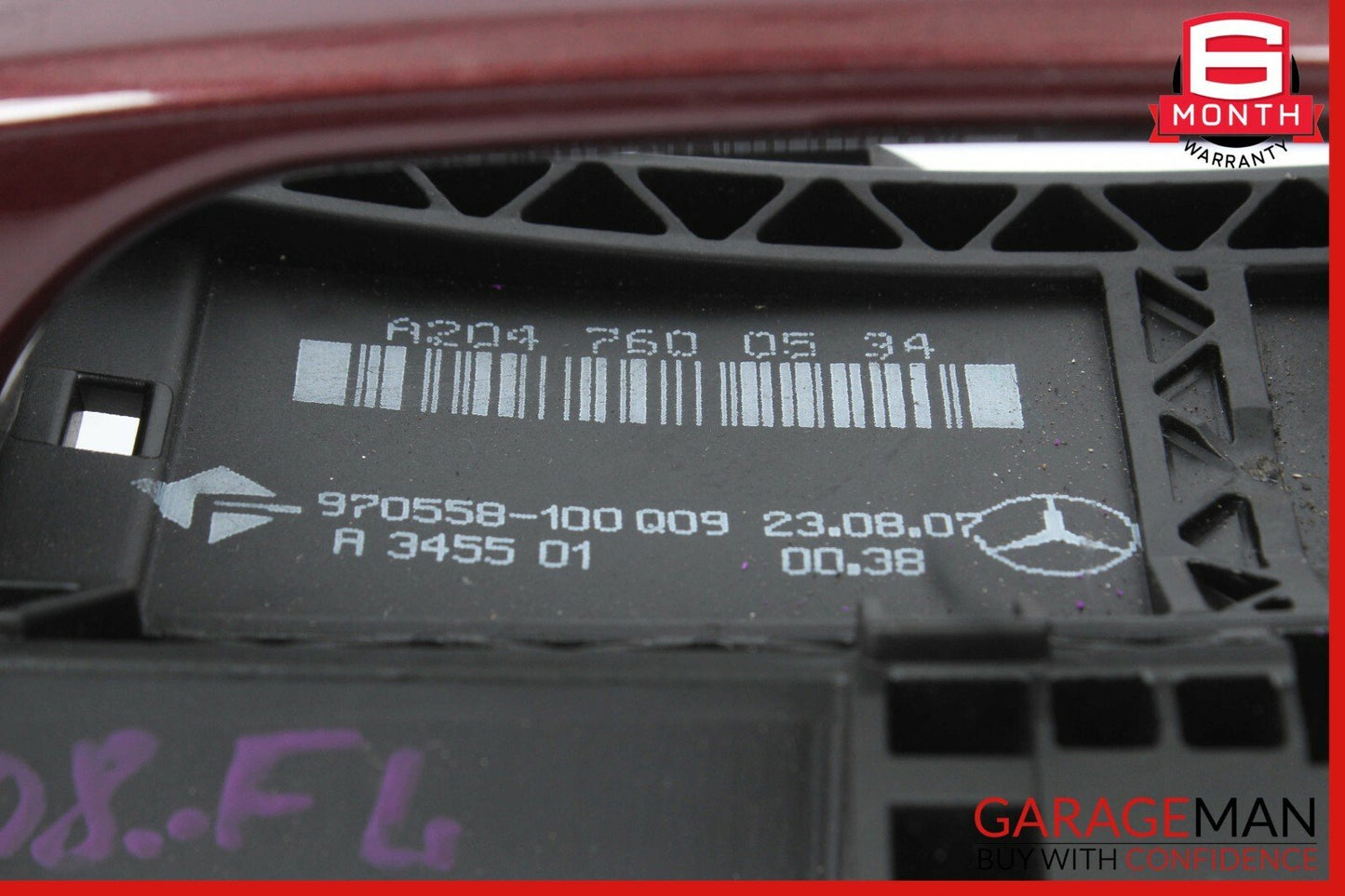 08-11 Mercedes W204 C300 C350 Front Left Driver Side Exterior Door Handle Red