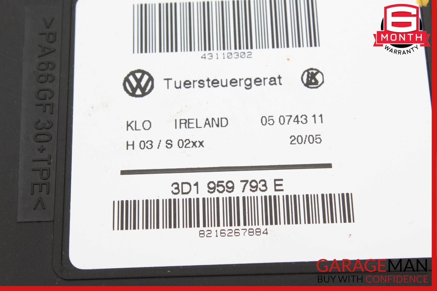 03-10 Porsche Cayenne Turbo Front Left Side Door Window Regulator Motor Unit OEM