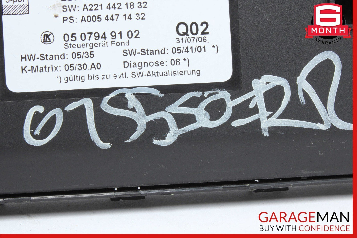 07-13 Mercedes W221 S550 S400 Rear Left or Right Side Door Control Module OEM