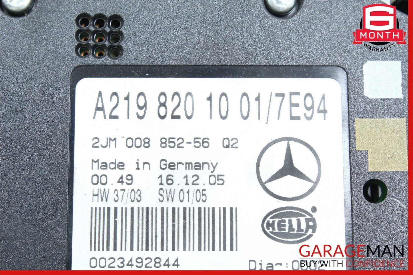 06-09 Mercedes W219 CLS500 CLS550 CLS63 AMG Dome Light Lamp Grey OEM