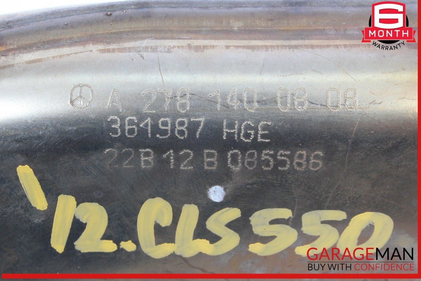 12-18 Mercedes W218 CLS550 4.6L Right Exhaust Pipe Adapter 2781400808 OEM