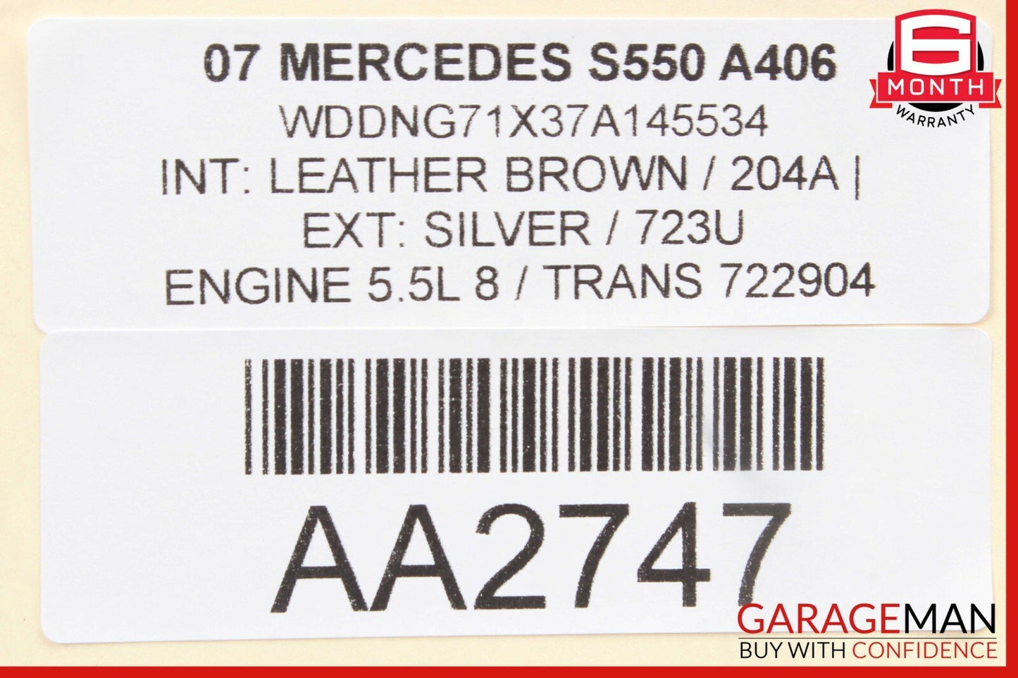 07-09 Mercedes W221 S550 SL550 CLK550 Engine Starter Motor 0061513701 OEM