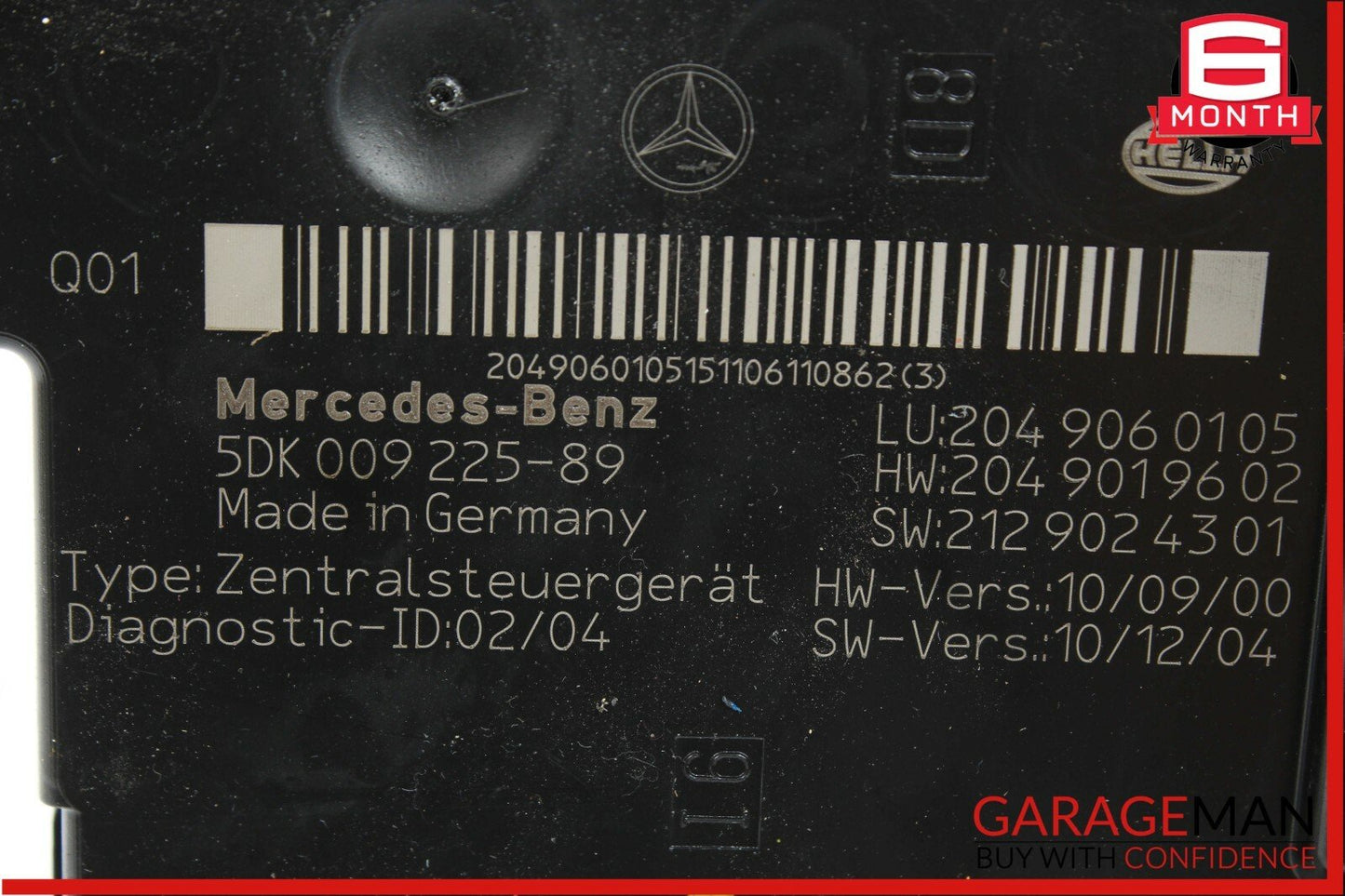 12-14 Mercedes W204 C250 C350 Rear SAM Fuse Box Relay Module Assembly OEM