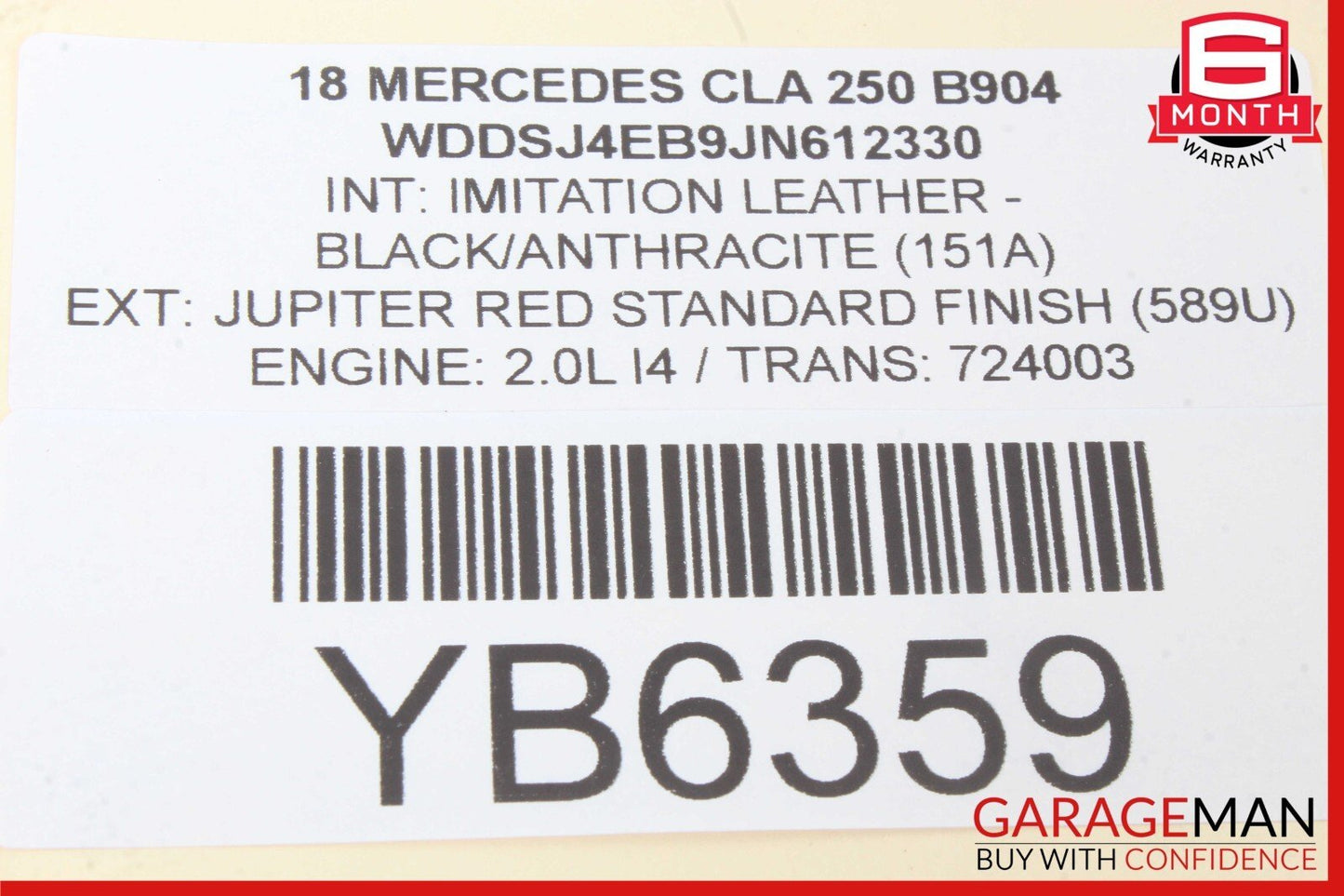14-19 Mercedes W117 CLA250 CLA200 Front Dash Dashboard Panel Cover Molding Assy