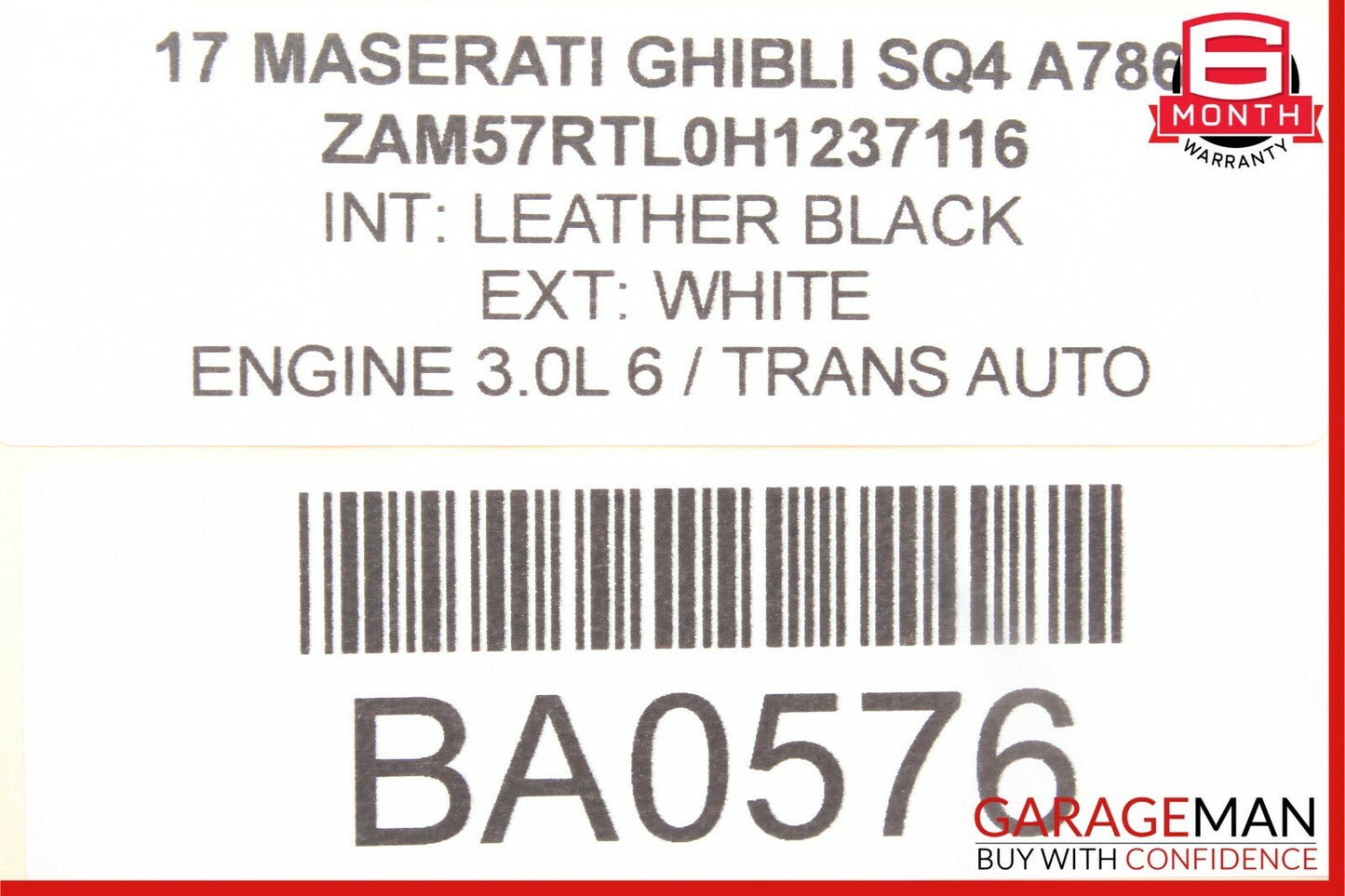 14-17 Maserati Ghibli Rear Left Side Quarter Panel Cover Cap OEM