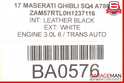 14-17 Maserati Ghibli Rear Left Side Quarter Panel Cover Cap OEM