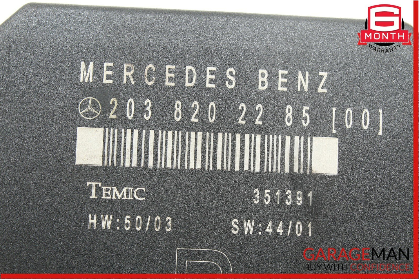01-07 Mercedes W203 C230 Rear Right Passenger Side Door Control Module Unit OEM