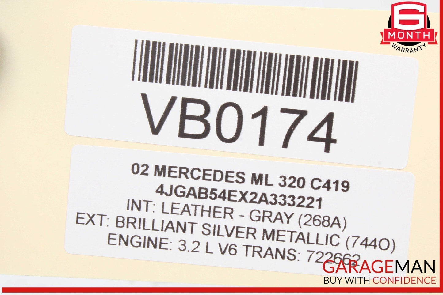 02-05 Mercedes W163 ML320 Rear Window Switch w/ Climate Control 1638200326 OEM