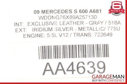 07-13 Mercedes W221 S550 S600 Rear Left Seat Control Memory Switch Controller